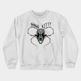 G̶o̶o̶d̶ Kitty Skull Black Text Green Crewneck Sweatshirt